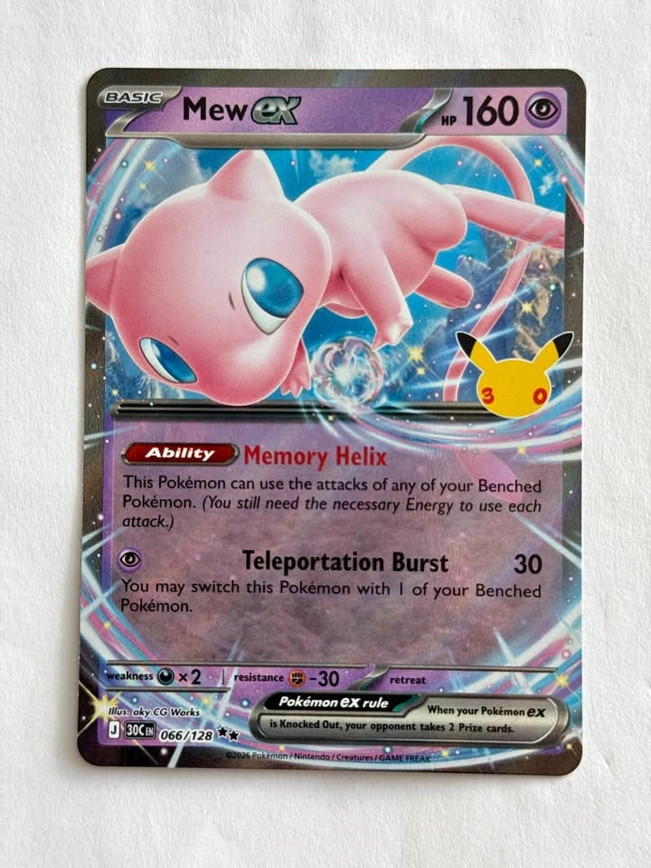Mew ex - 066/128 - ME: 30th Celebration (30C) Pokemon