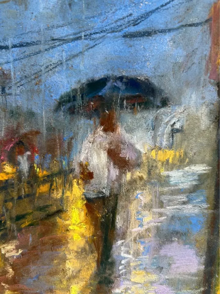 "Monsoon in Dhaka" Original Pastel Painting image indicator(5)