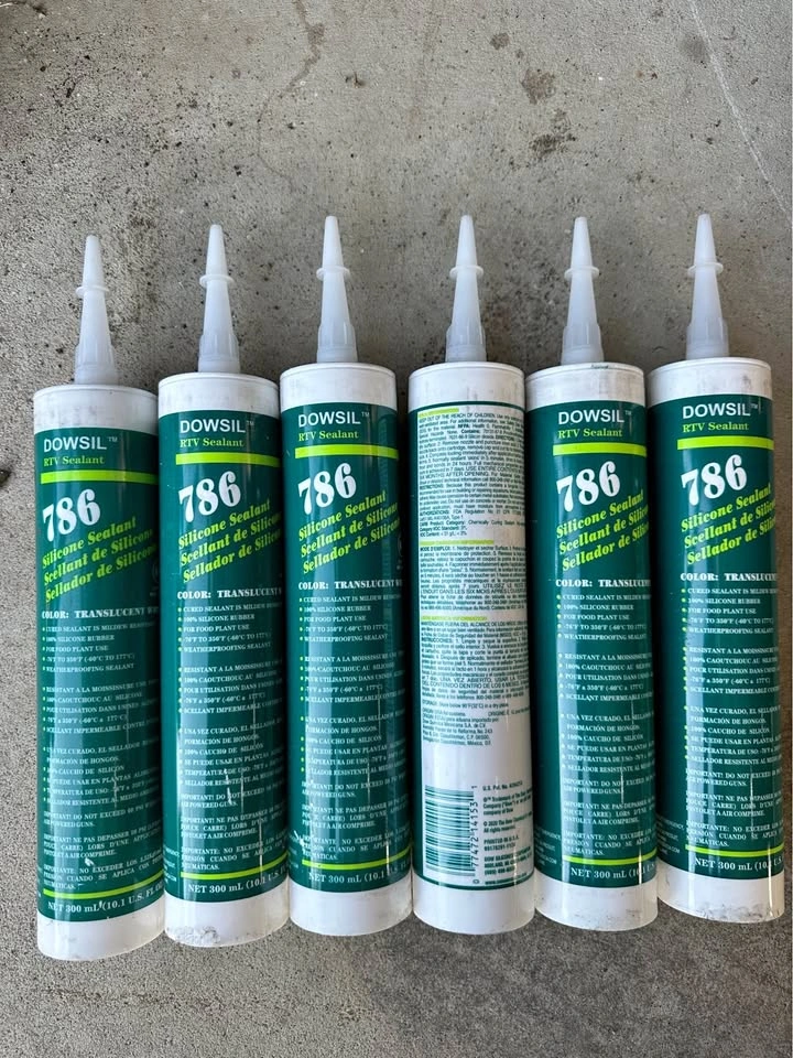 6 Tubes of Dowsil 786 RTV Silicone Sealant (300 ml)