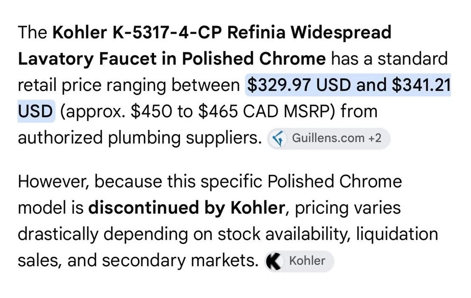 Kohler Refinia Widespread Bathroom Sink Faucet - photo 2