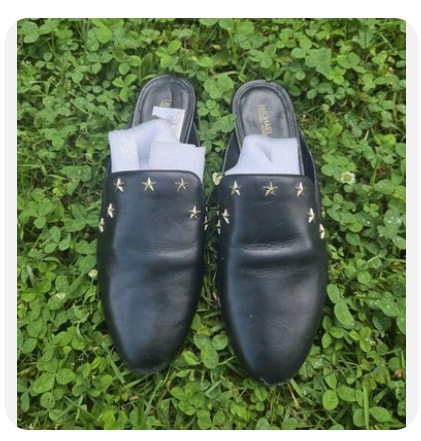 Michael Kors Natasha Studded Leather Mule - Size 10