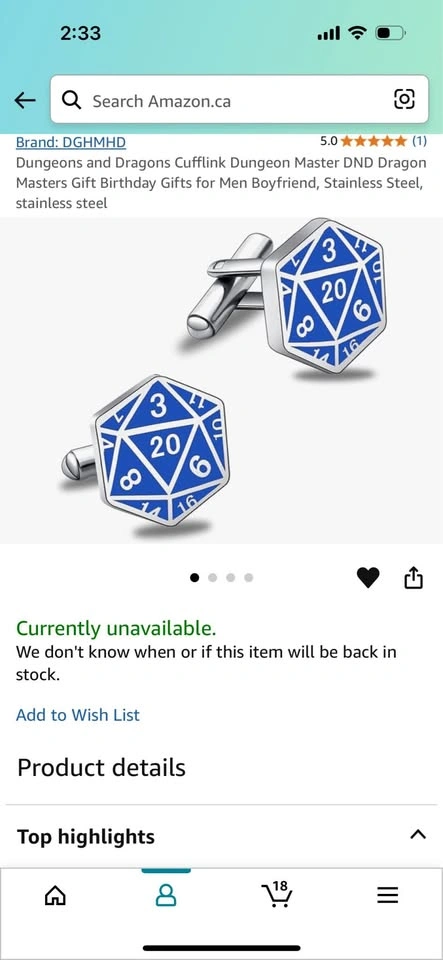 Dice cufflinks - photo 2