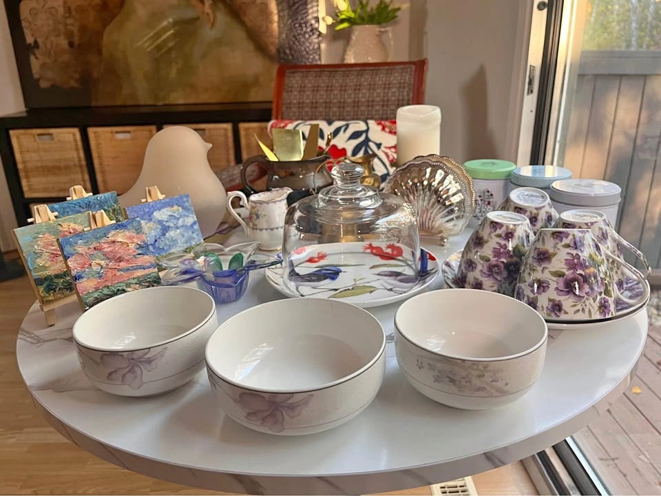 Large Vintage China, Glass & Brass Bundle