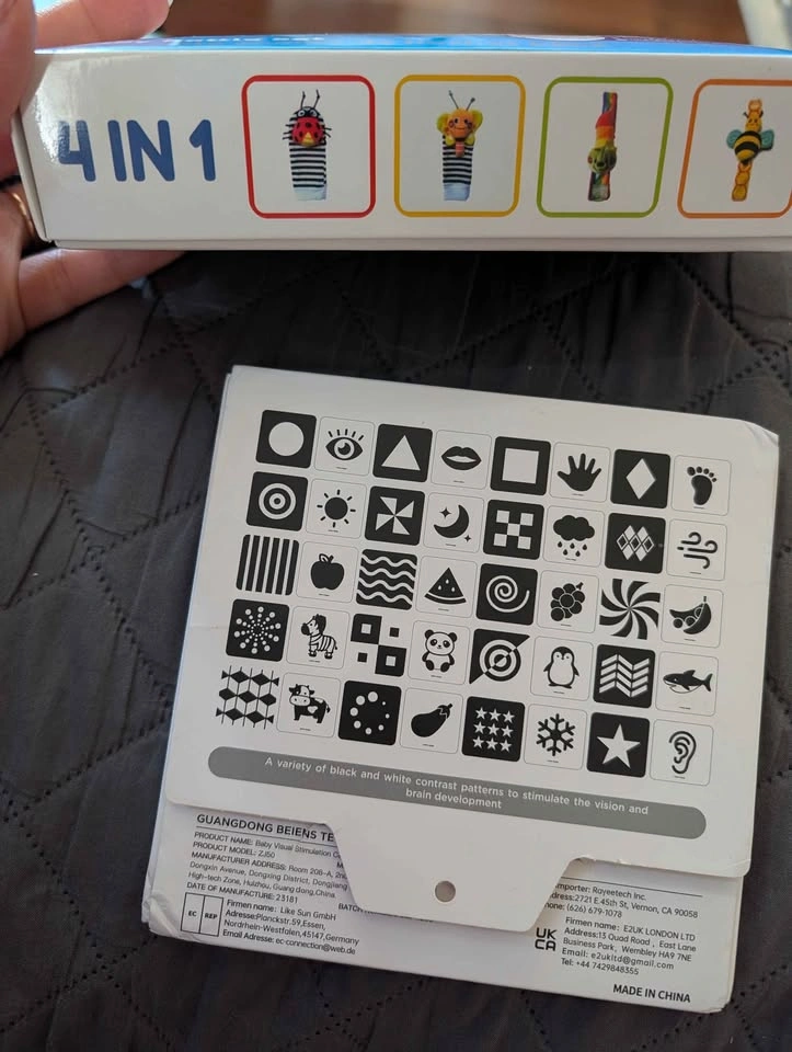 Baby toy Rattle Set and Visual Stimulus Cards - photo 2