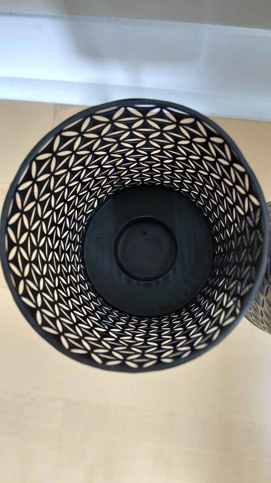 Black Metal Geometric Cutout Candle Holder - photo 3