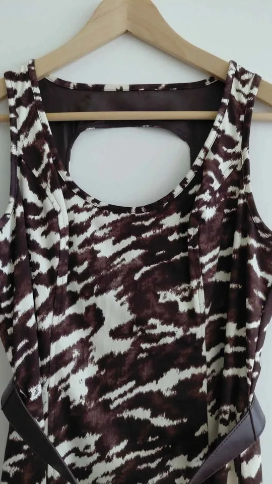 Michael Kors Sleeveless Abstract Animal Print Sheath Dress - photo 2