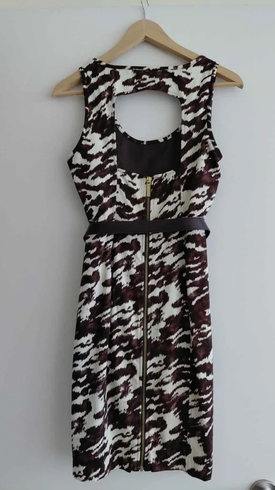 Michael Kors Sleeveless Abstract Animal Print Sheath Dress - photo 3