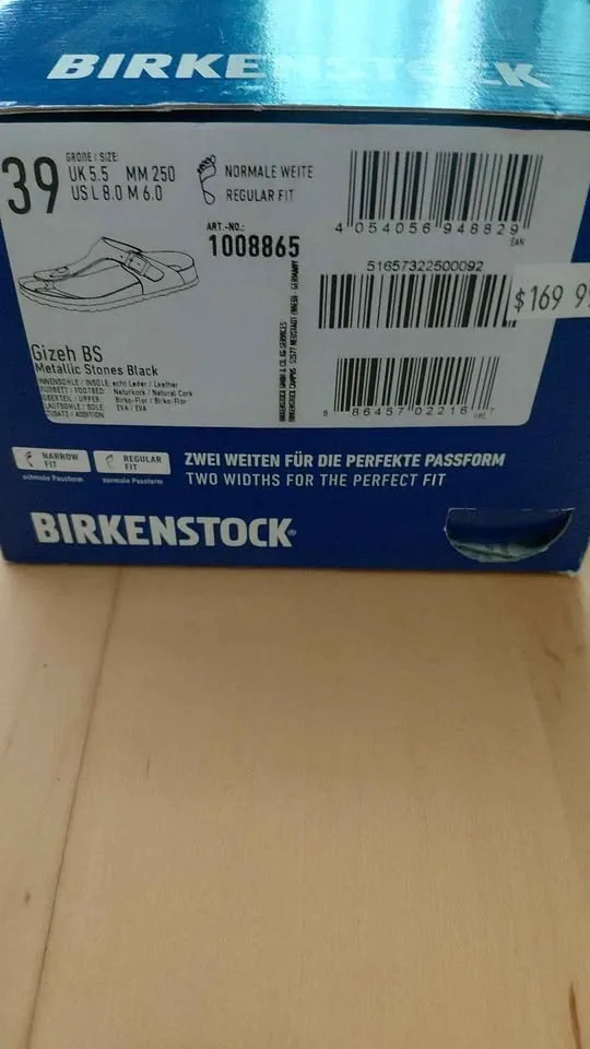 BRAND NEW Birkenstock Gizeh BS Metallic Stones Black Sandals Siz - photo 3