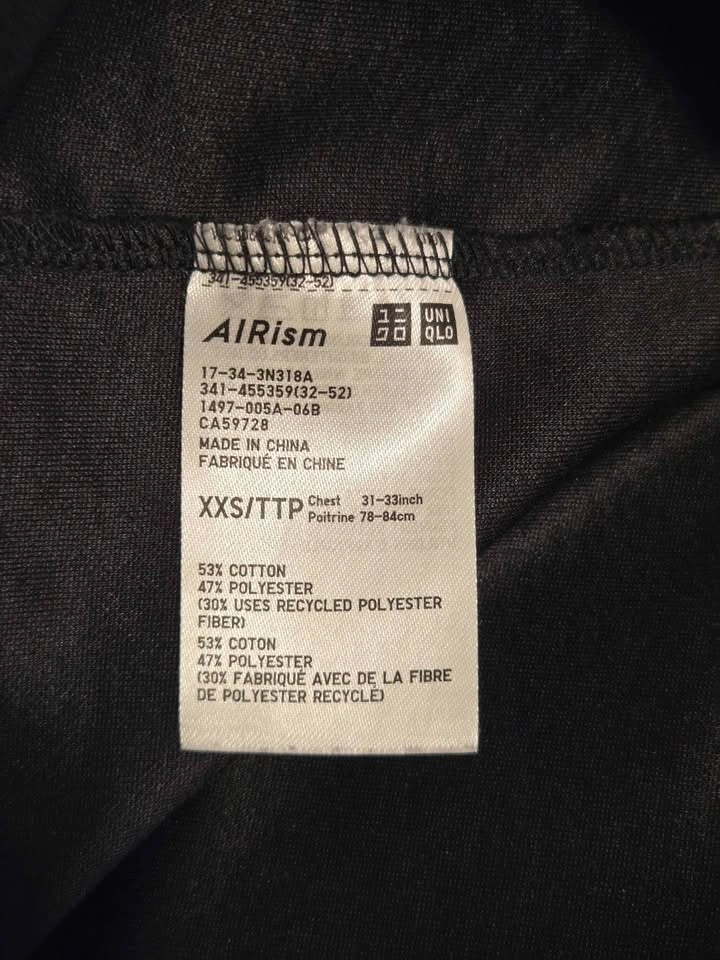 Uniqlo AlRism Cotton Oversized T-Shirt (Black) - photo 2
