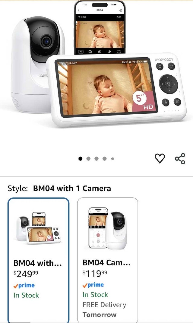 Momcozy 5-inch Dual-Mode Smart Baby Monitor