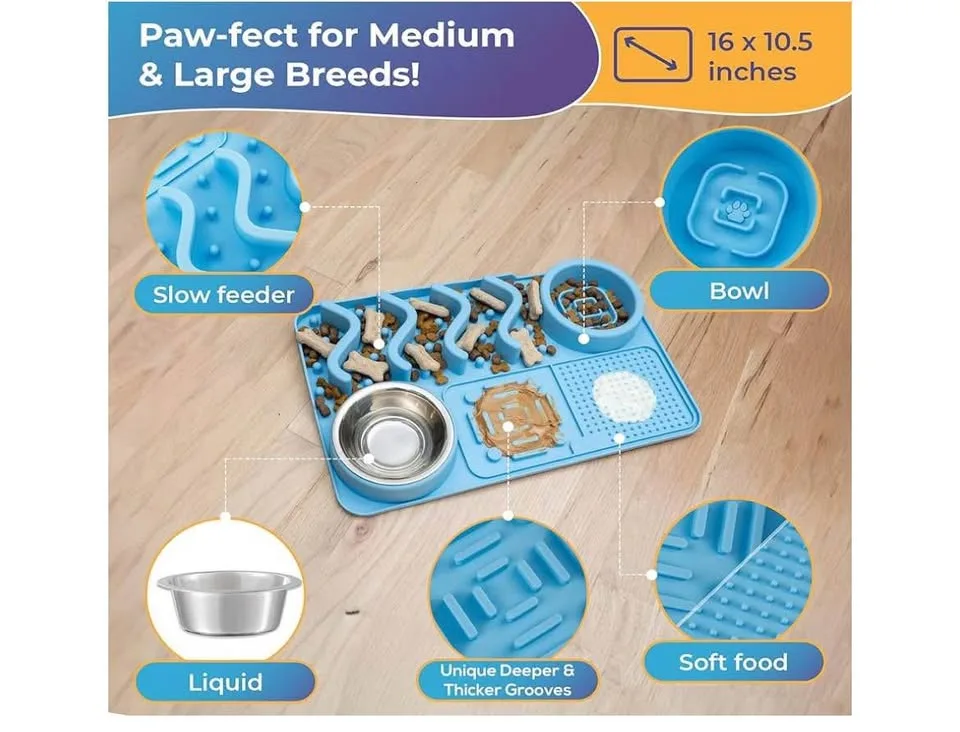 Slow Feeder Lick Mat Combo for Dogs image indicator(2)