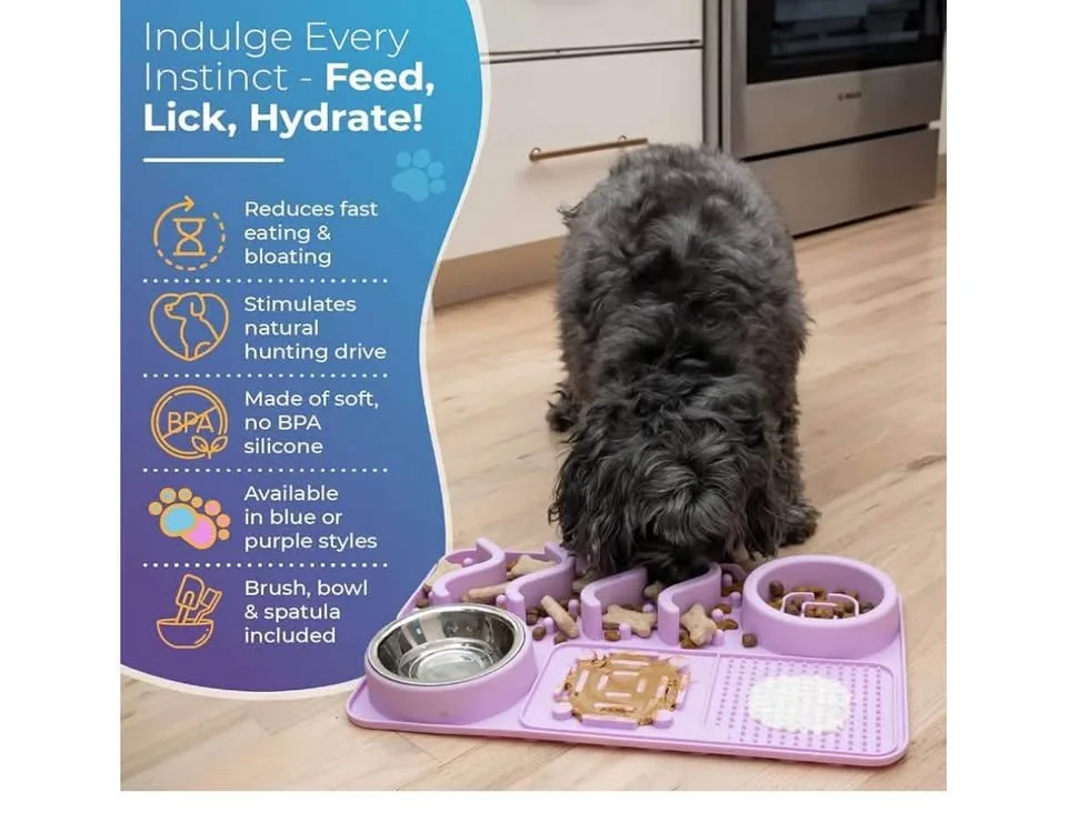 Slow Feeder Lick Mat Combo for Dogs image indicator(4)