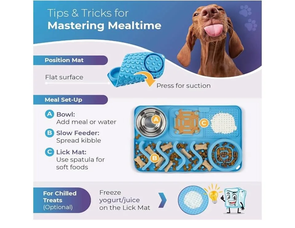 Slow Feeder Lick Mat Combo for Dogs image indicator(5)