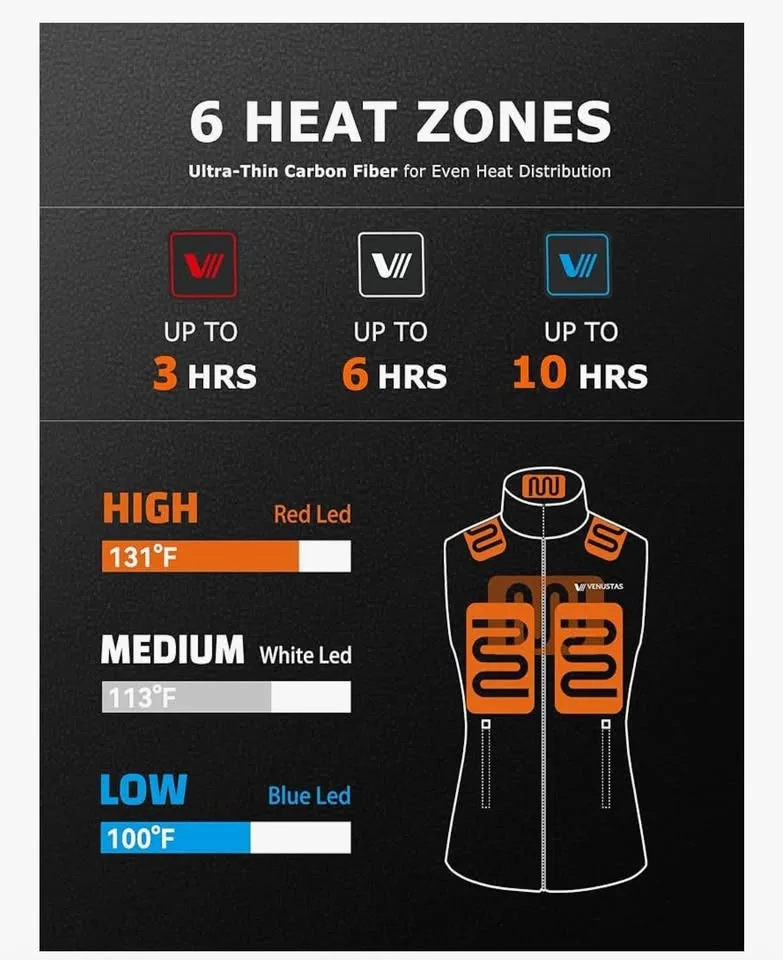Venustas Heated Vest with Battery, Size Med image indicator(6)