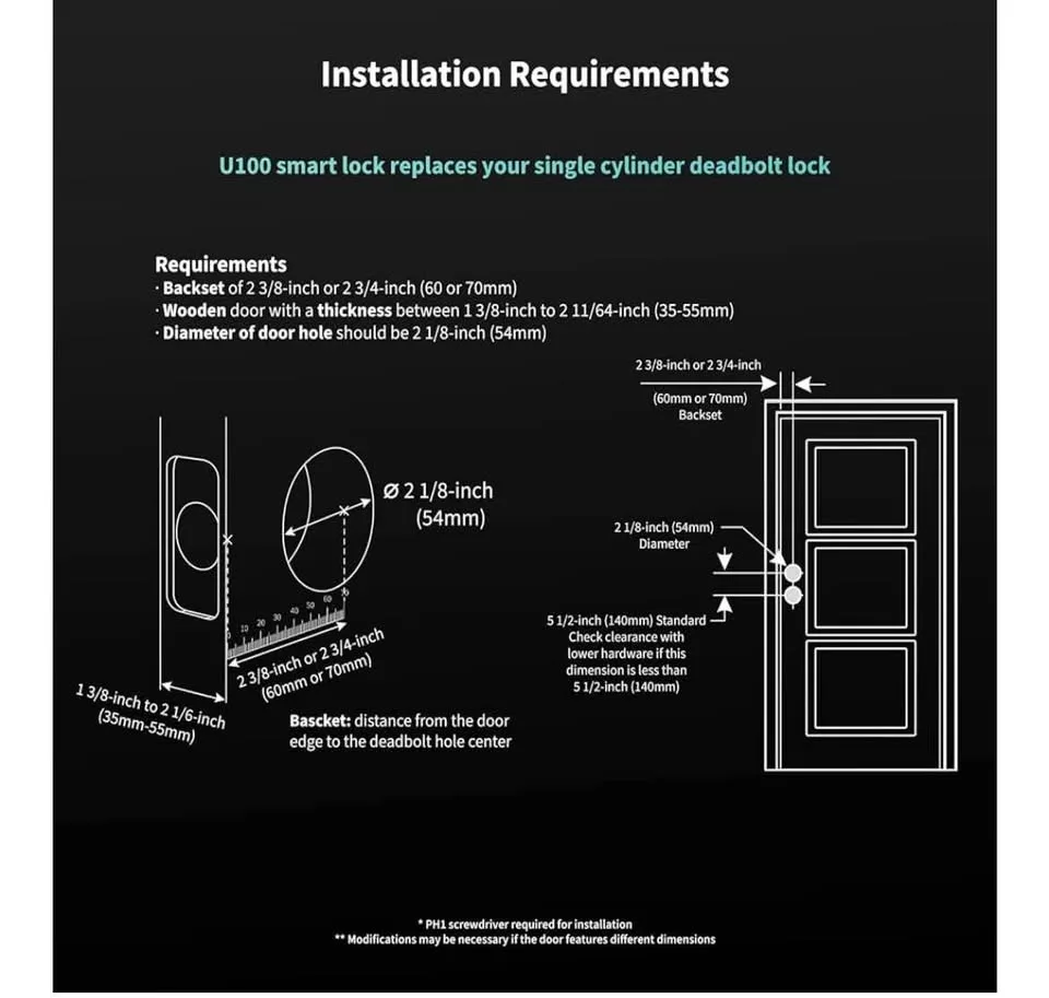 Aqara Smart Lock U100, Fingerprint Keyless Entry Door Lock image indicator(6)