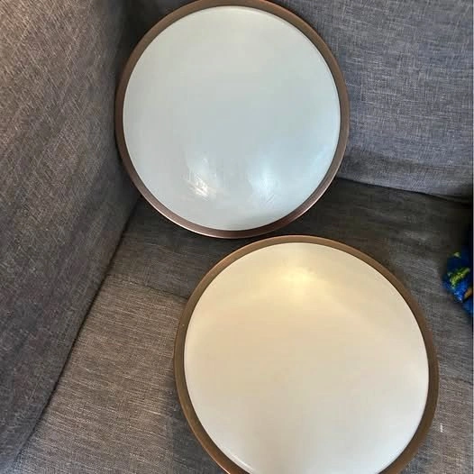 Pair of 12" LED Ceiling Flush Mount Lights (Oil Rubbed Bronze)