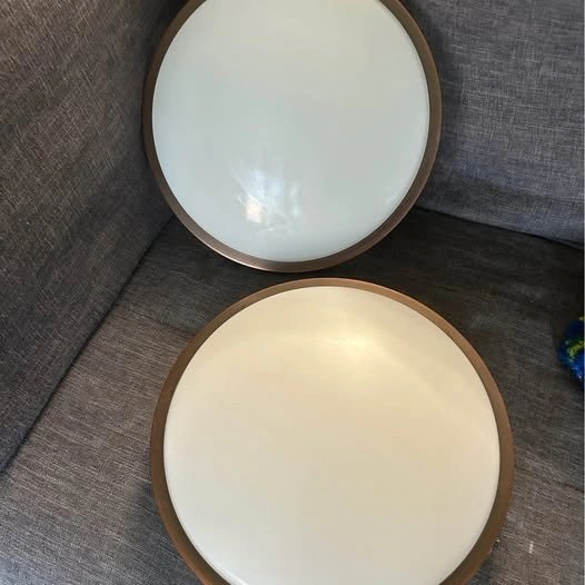 Pair of 12" LED Ceiling Flush Mount Lights (Oil Rubbed Bronze) - photo 2