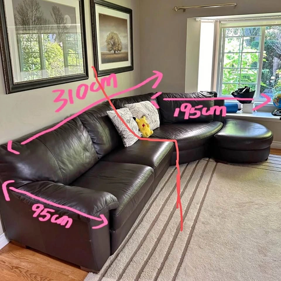 Leather Sofa 3 Parts