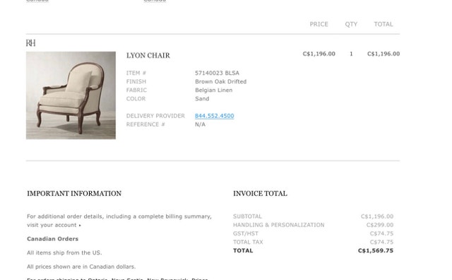 Restoration Hardware Lyon Chair - photo 2