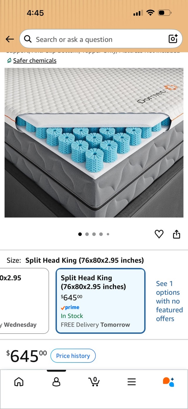 Dormeo Split Head King Mattress Topper - photo 3