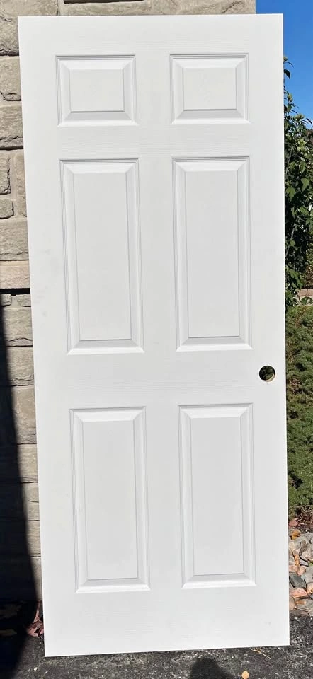 White 6 panel colonial interior door