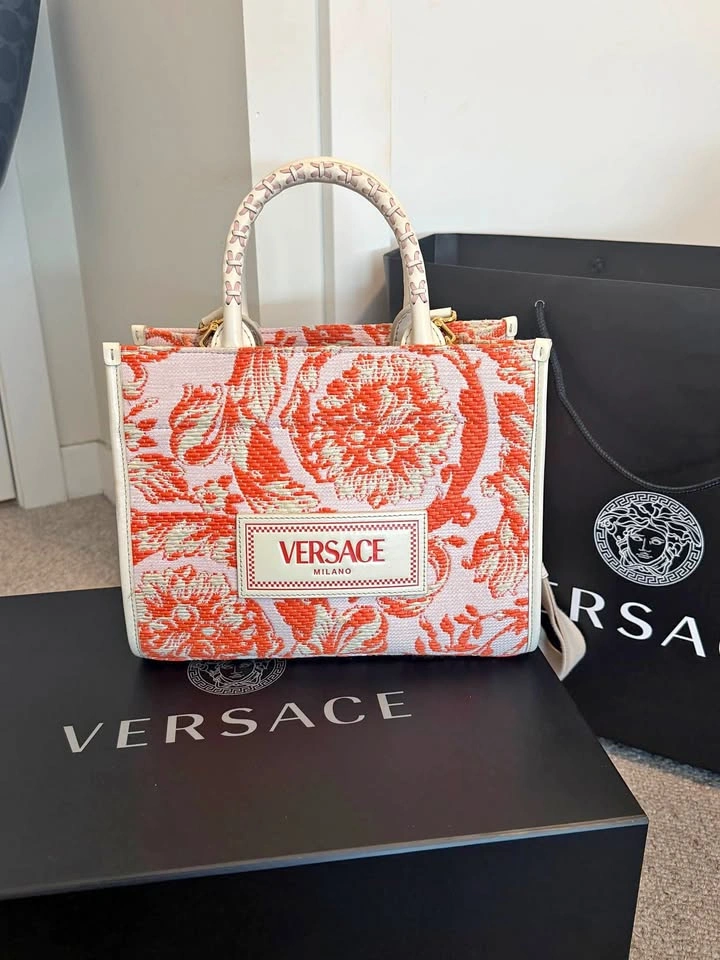 Versace La Medusa Jacquard Small Tote Bag