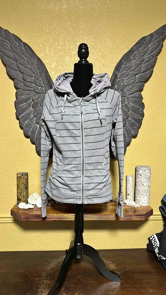 Lululemon Striped Zip Up Hoodie Sweater