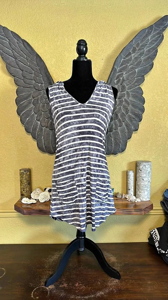 Blue Caribbean Beach Coverup Dress with Hood