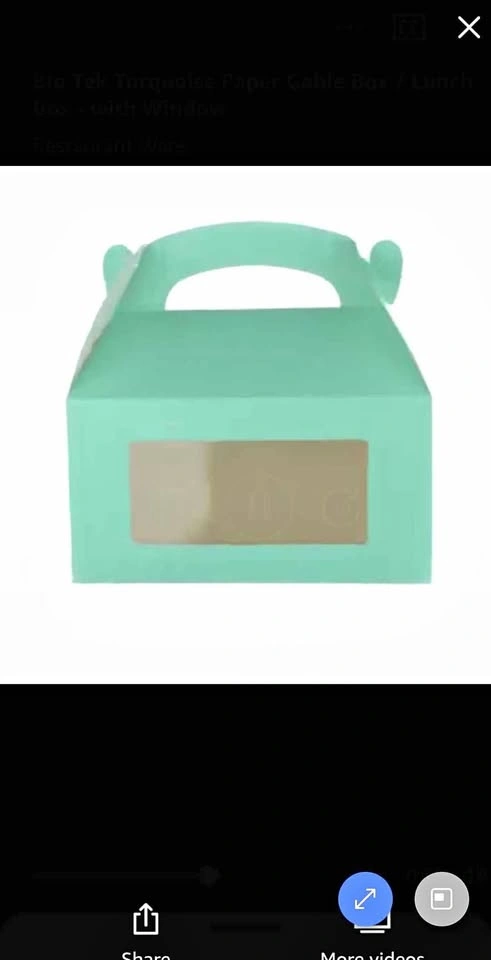 100pk Bio Tek Rectangular Paper Gable Boxes - 10"x7"x8"