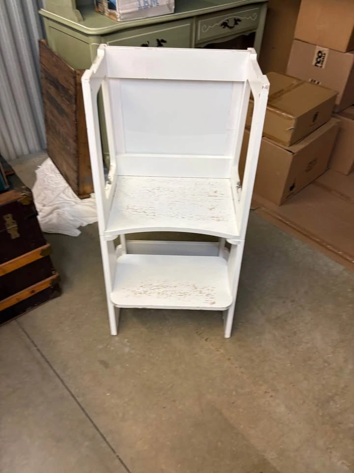 White Wooden Toddler Learning Tower with Whiteboard - photo 4