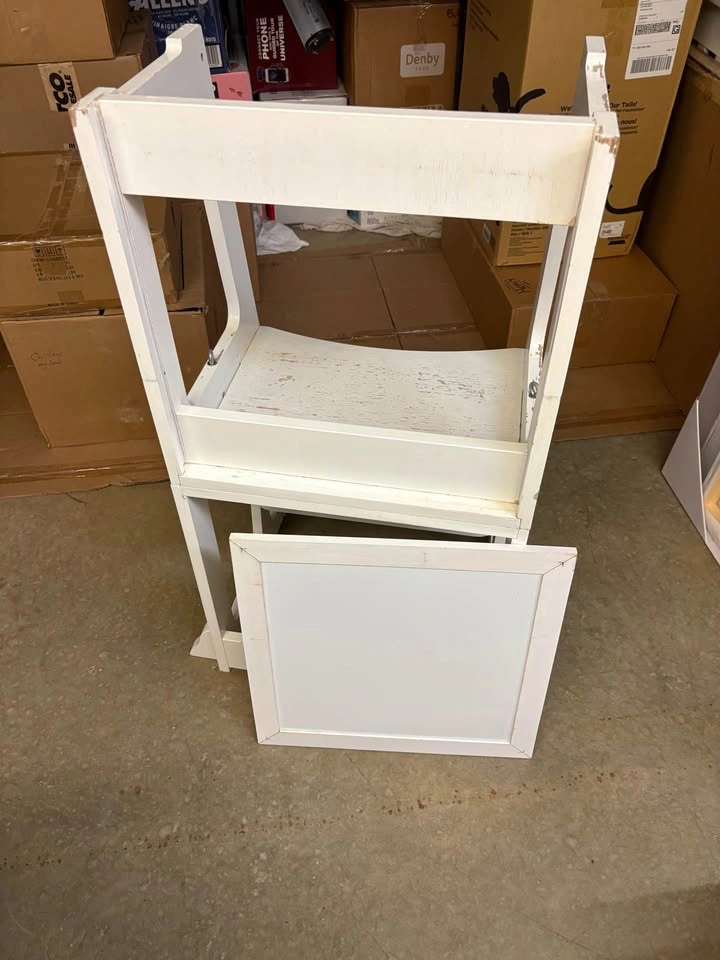 White Wooden Toddler Learning Tower with Whiteboard - photo 5