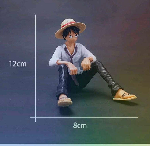 4.7" One Piece Monkey D. Luffy Sitting PVC Action Figure - photo 2