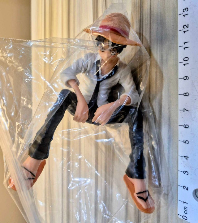 4.7" One Piece Monkey D. Luffy Sitting PVC Action Figure - photo 5