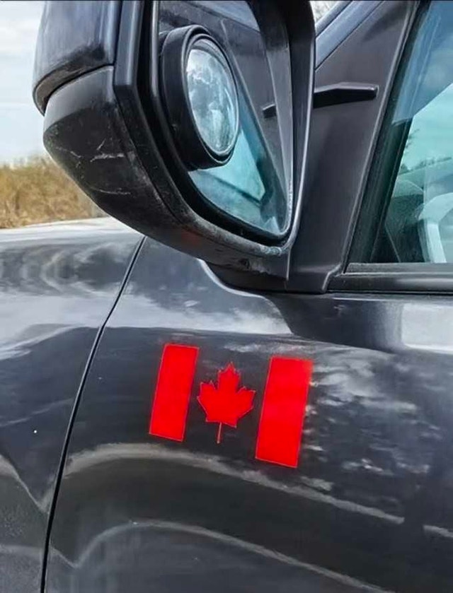 Canada Flag Vinyl Car Sticker - Red