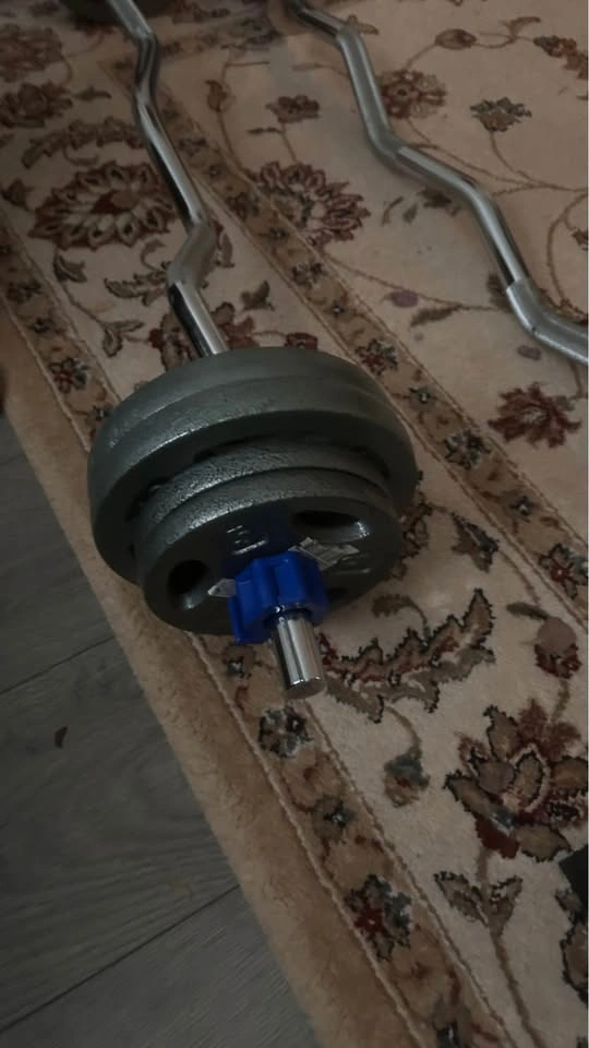 12lb barbell + 4x 10lb plates + 4x 5lb plates - photo 2