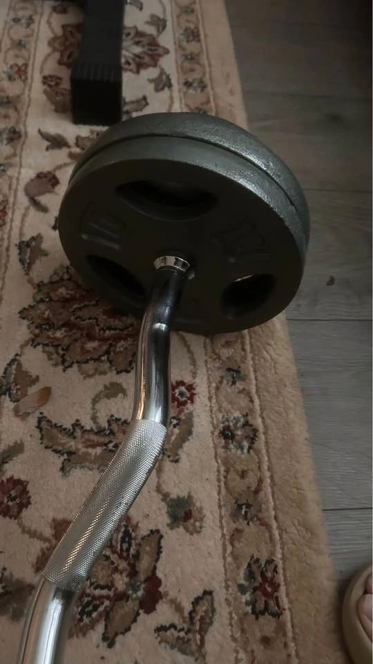 12lb barbell + 4x 10lb plates + 4x 5lb plates - photo 4