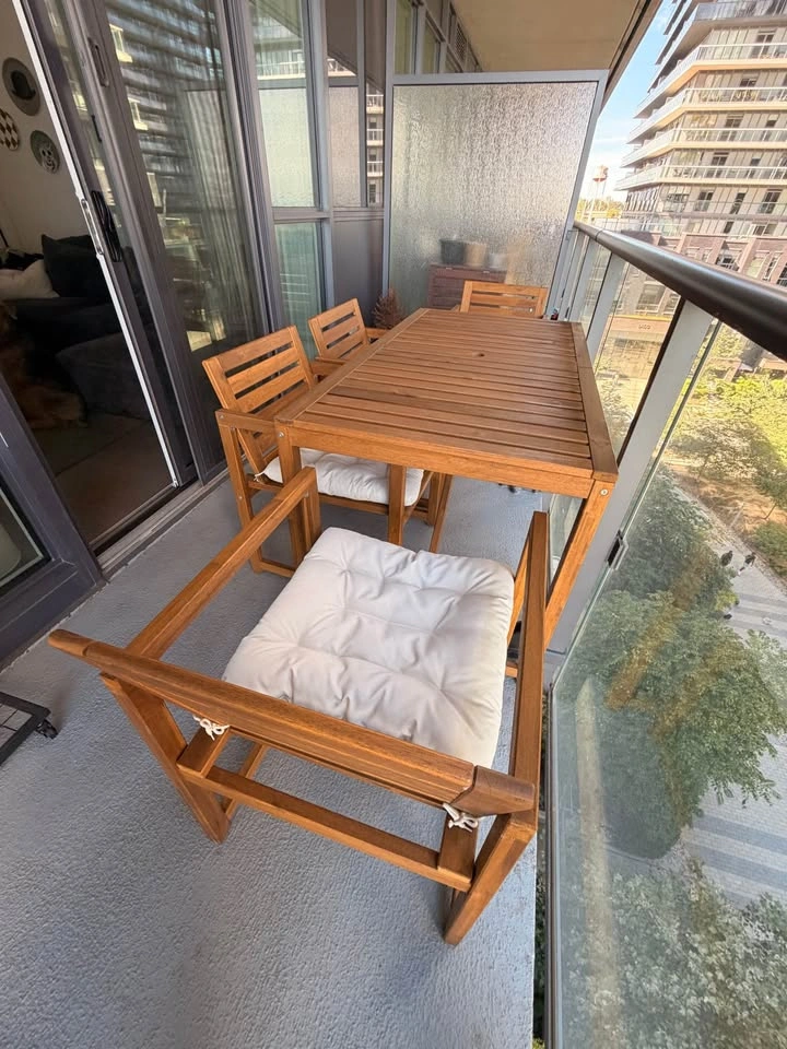 IKEA NÄMMARÖ Outdoor Dining Set – Table + 4 Chairs with Cushions - photo 5