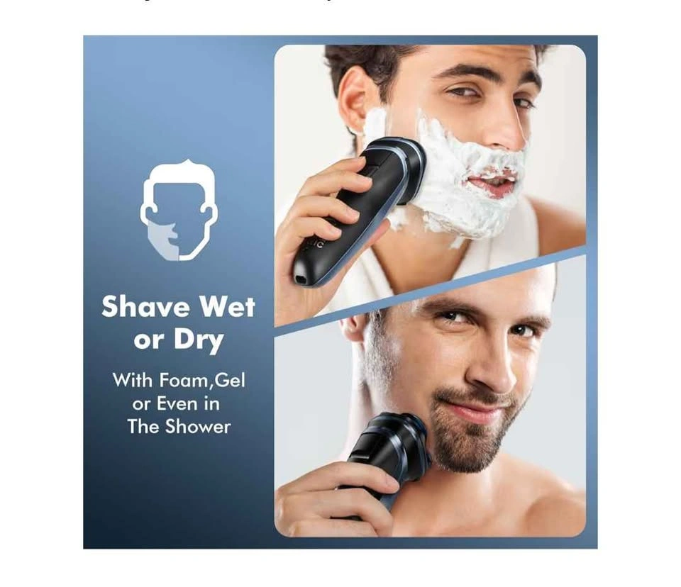 Cordless Electric Shaver Rotary Razor with LED Display - photo 4