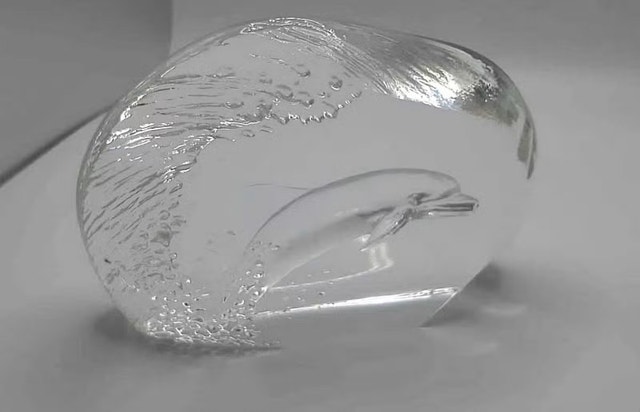 A.Capredoni Glass Dolphin Sculpture