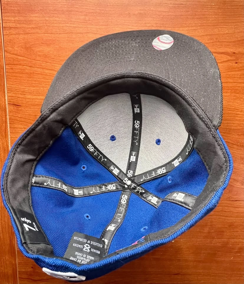 New Era Yankees Fitted Hat (Blue/Black) – Size 7 5/8 – Like New - photo 3