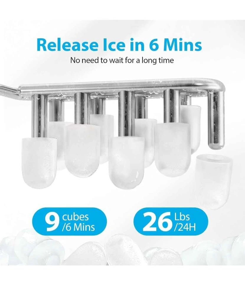 Aeitto Portable Ice Maker Machine 9 Cubes 6 Min - photo 5