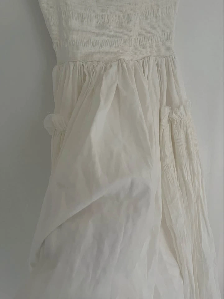 White maxi backless dress - photo 3