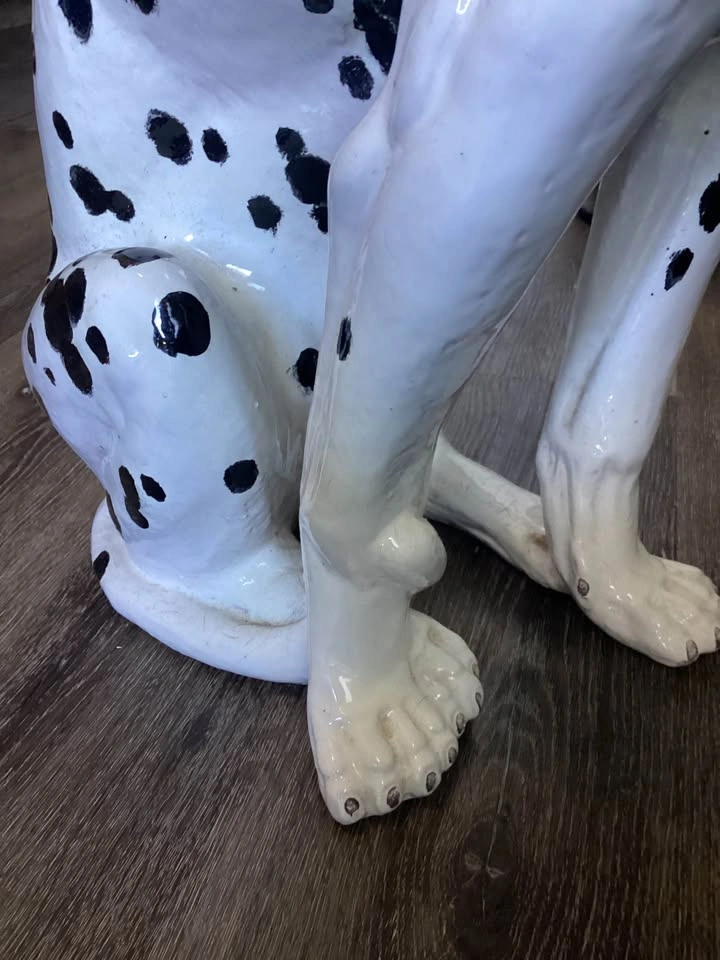 Vintage Mid-Century Italian Ceramic Dalmatian Floor Statue – 28" - photo 3