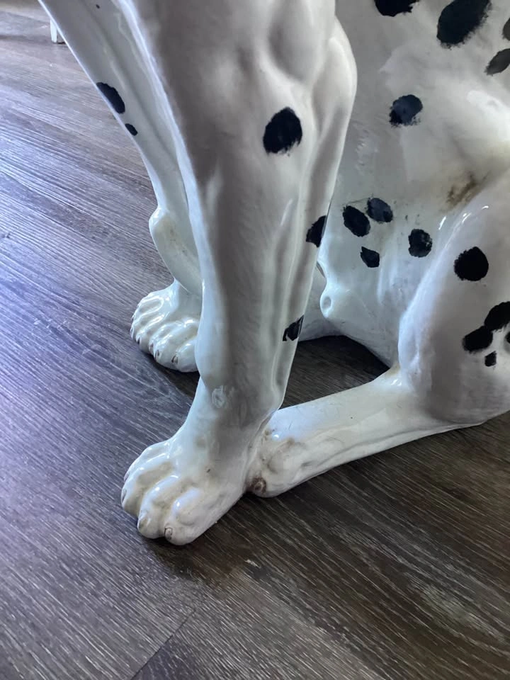 Vintage Mid-Century Italian Ceramic Dalmatian Floor Statue – 28" - photo 4