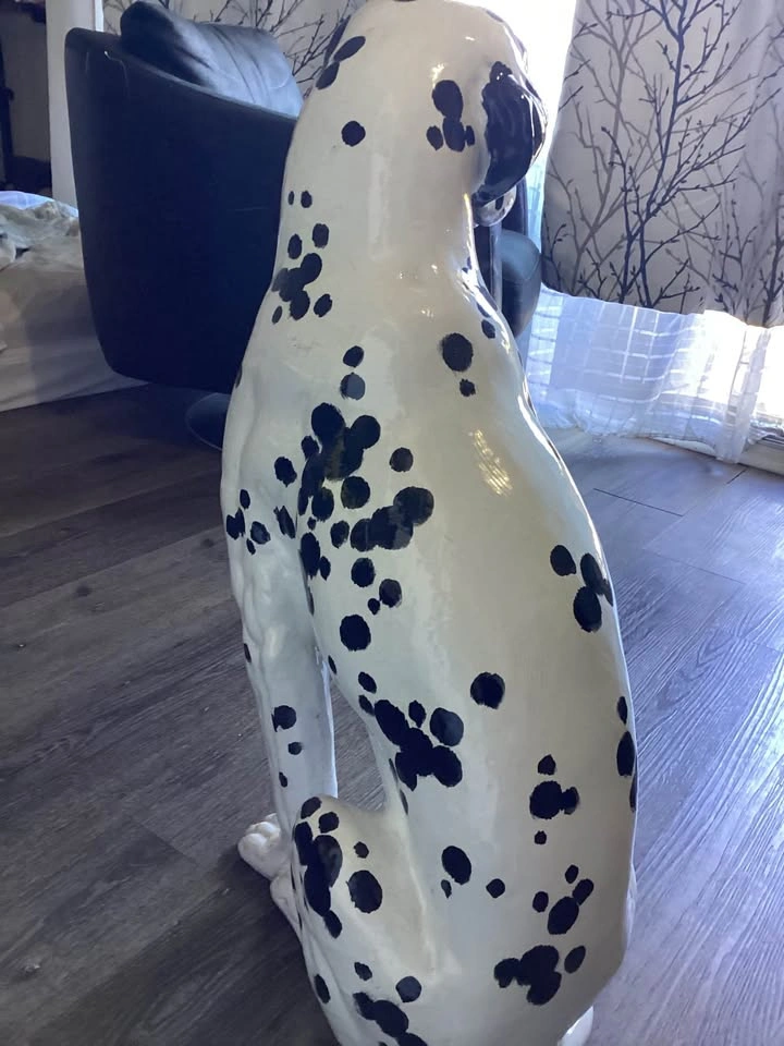 Vintage Mid-Century Italian Ceramic Dalmatian Floor Statue – 28" - photo 5