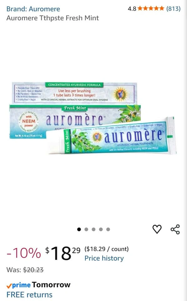 Organic/Natural Toothpaste Auromère and Grants from Australia - photo 4