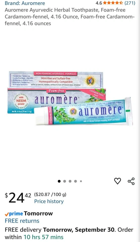 Organic/Natural Toothpaste Auromère and Grants from Australia - photo 5