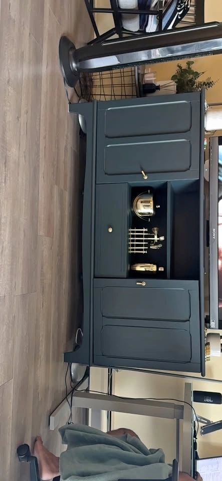 Dark Blue Bar Cabinet