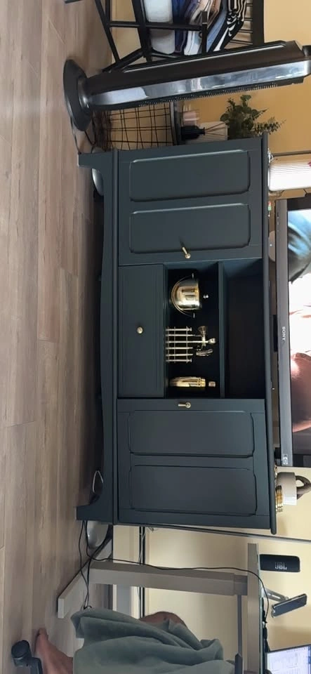 Dark Blue Bar Cabinet - photo 2