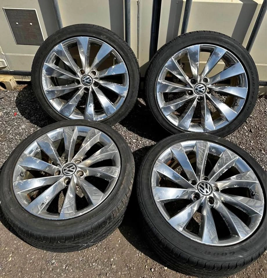 Set of OEM 18” Volkswagen Passat/Scirocco Rims on Goodyear All S